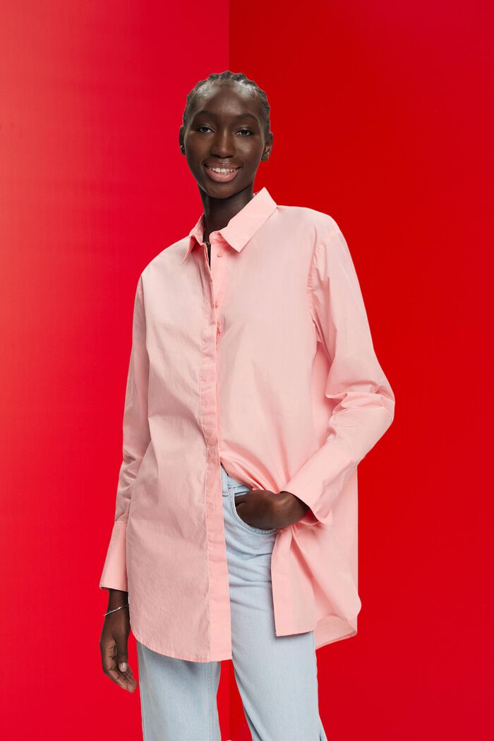 Bluzka koszulowa oversize, PINK, detail image number 0