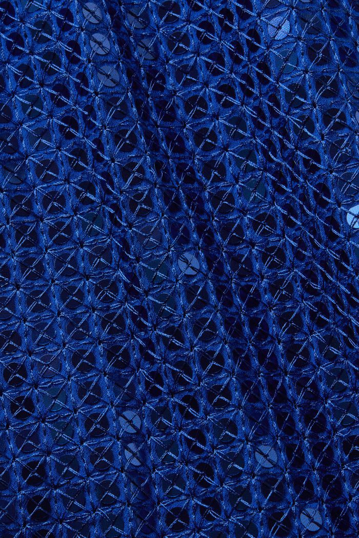 Bluzka z krótkim rękawem z cekinami, BRIGHT BLUE, detail image number 6