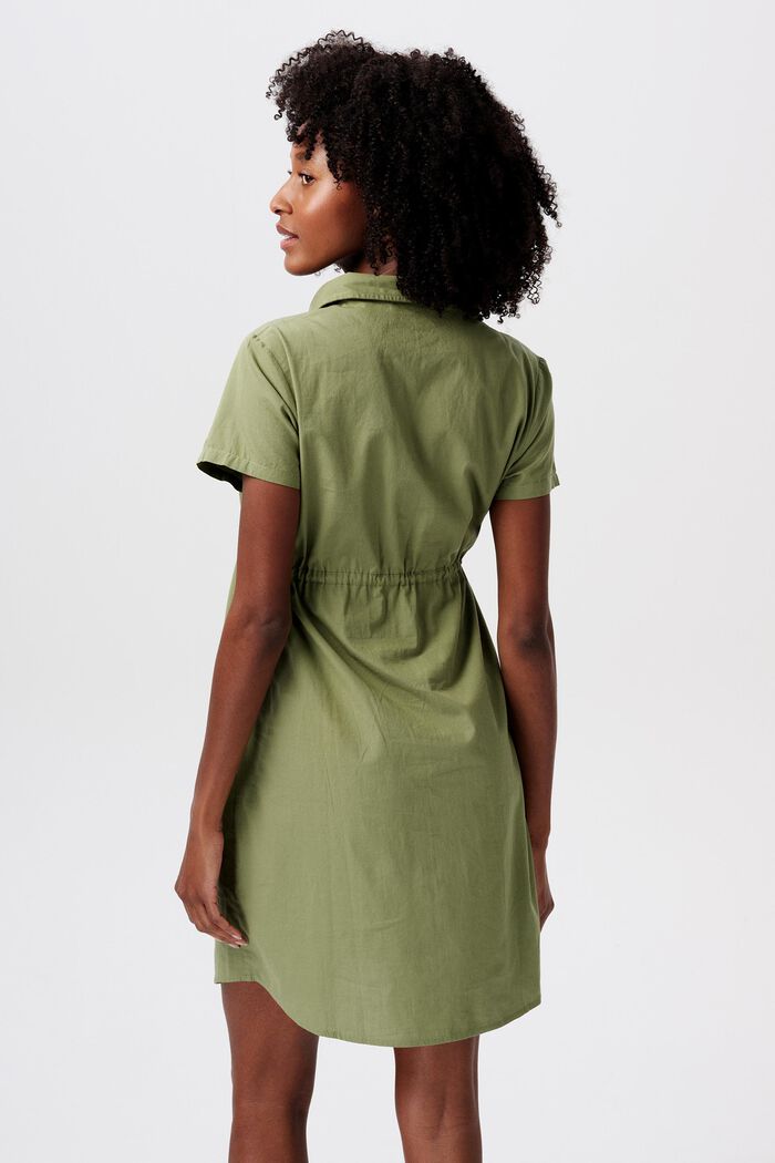 MATERNITY Sukienka koszulowa z funkcją karmienia, OLIVE GREEN, detail image number 3