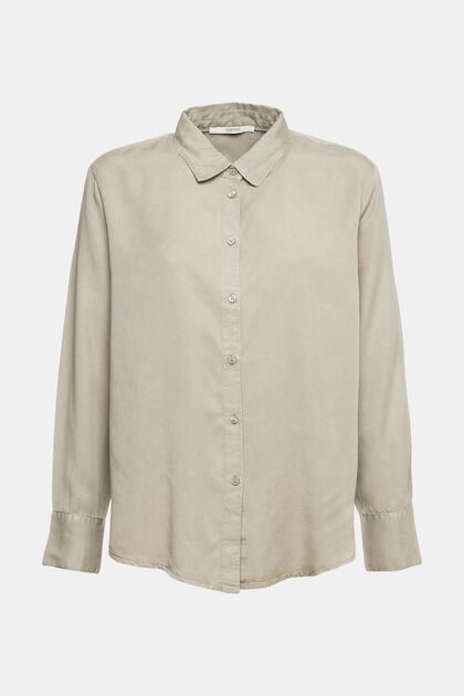 Z włókna TENCEL™: bluzka koszulowa