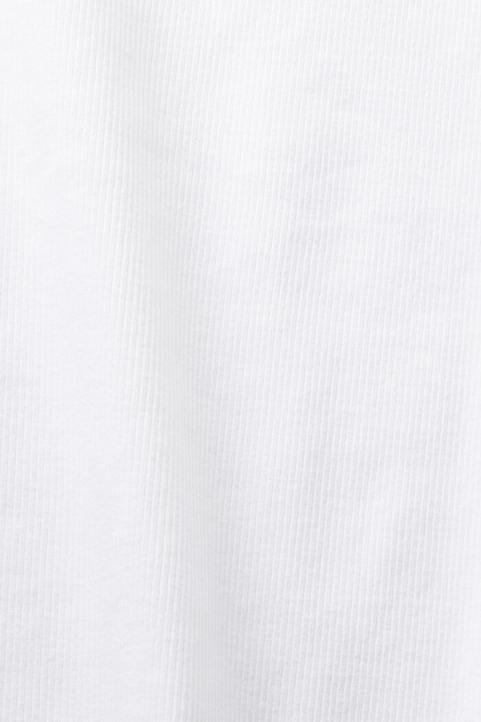 T-shirt z logo z błyszczących kamieni, WHITE, detail image number 5