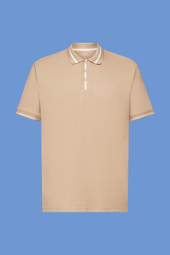 Dżersejowa koszulka polo, mieszanka bawełniana, SAND, detail image number 5
