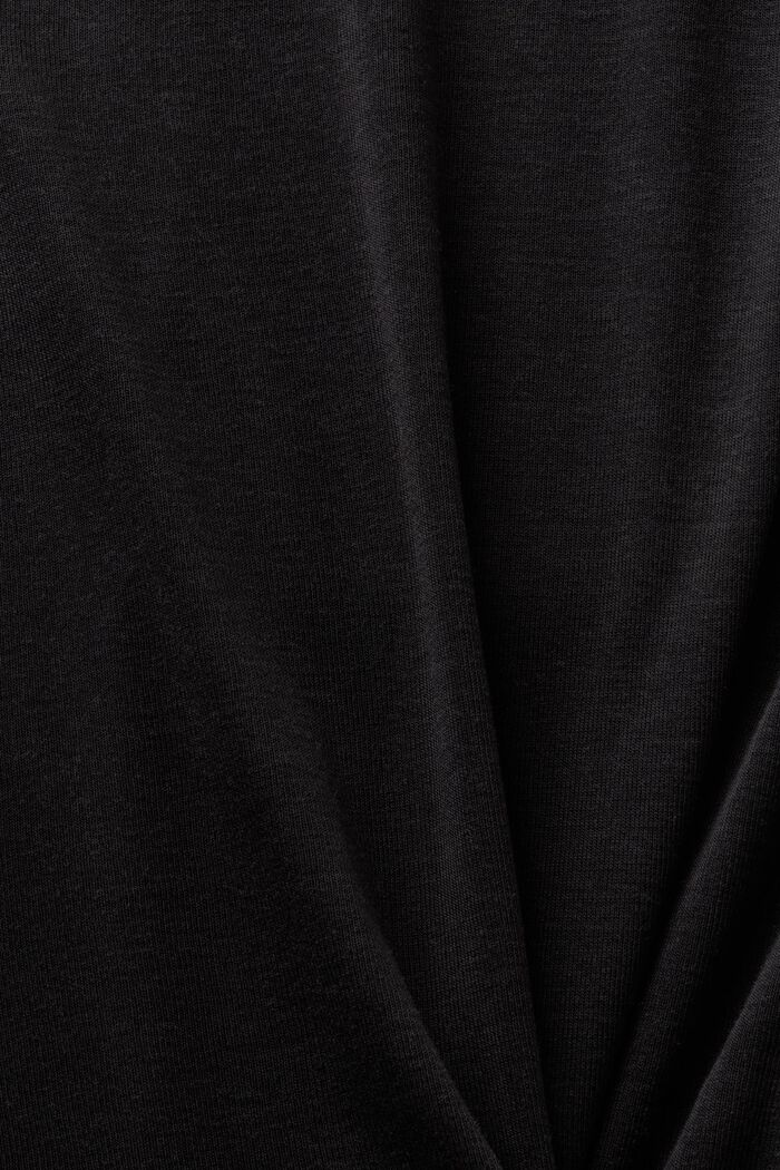Bluzka z długim rękawem z dżerseju, BLACK, detail image number 5