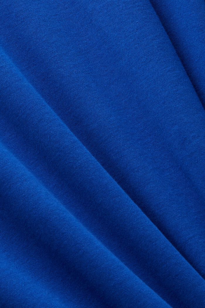 Sukienka w stylu T-shirtu z bawełny, BRIGHT BLUE, detail image number 4