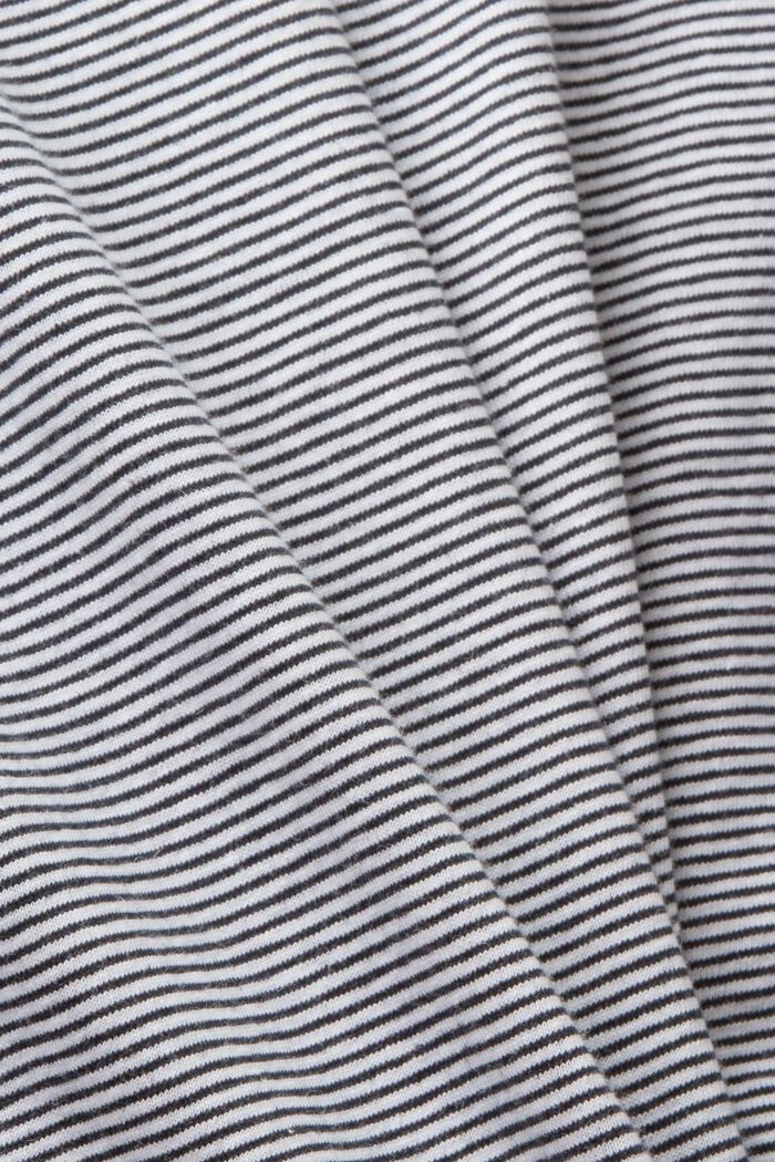 Koszulka polo w paski, mieszanka bawełny i lnu, NAVY, detail image number 5
