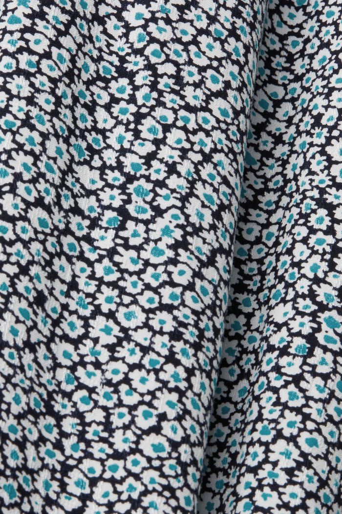 Kwiecista bluzka z rękawami o dł. 3/4, NAVY, detail image number 5
