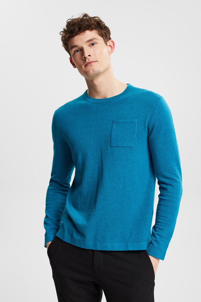 Sweter z kieszenią na piersi
