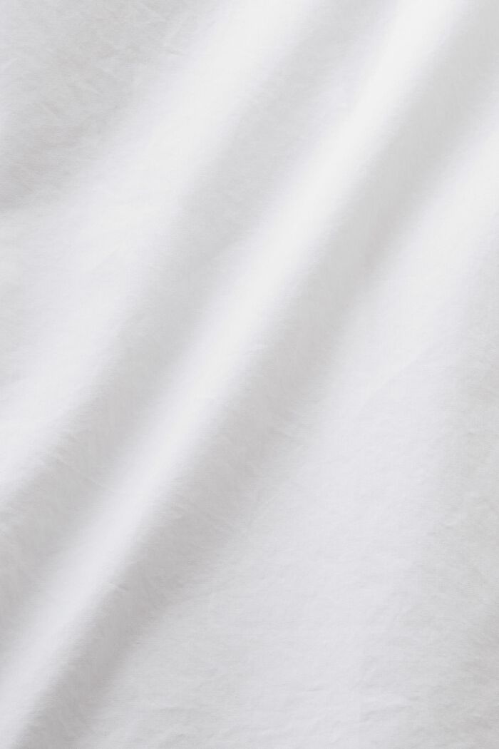 Koszula z krótkim rękawem z popeliny bawełnianej, WHITE, detail image number 4