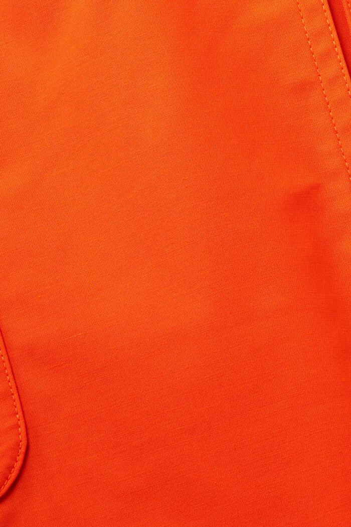 Dwurzędowy, krótki trencz, ORANGE RED, detail image number 5