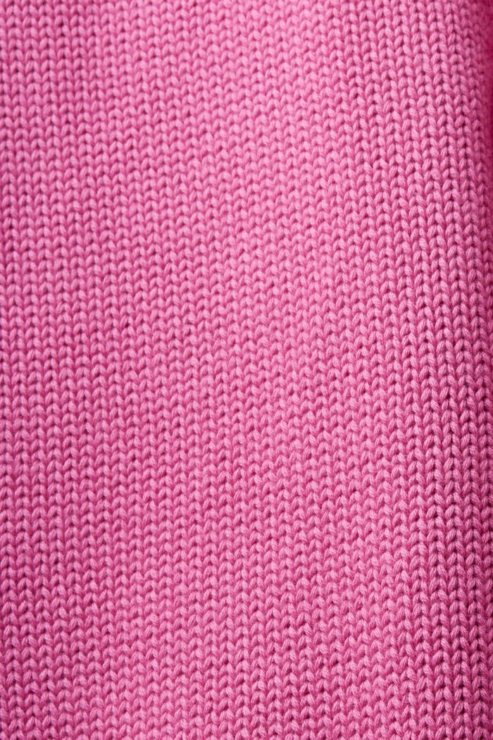 Sweter z półgolfem z bawełny, PINK FUCHSIA, detail image number 5
