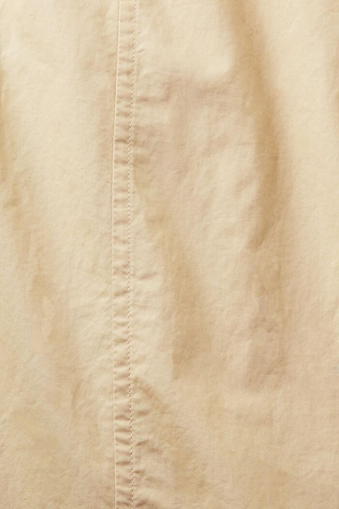 Sukienka koszulowa z bawełnianej popeliny, SAND, detail image number 6