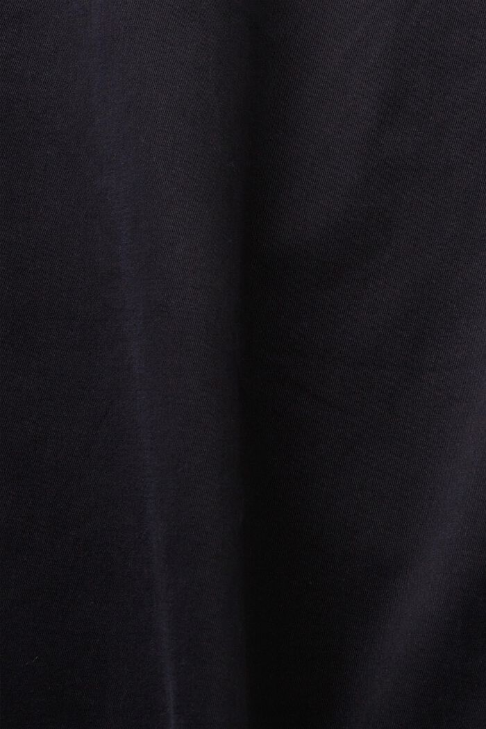 Spodnie chino z twillu bawełnianego, straight, BLACK, detail image number 6