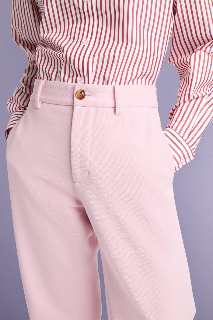 Szerokie spodnie z bawełną ekologiczną, PASTEL PINK, detail image number 3