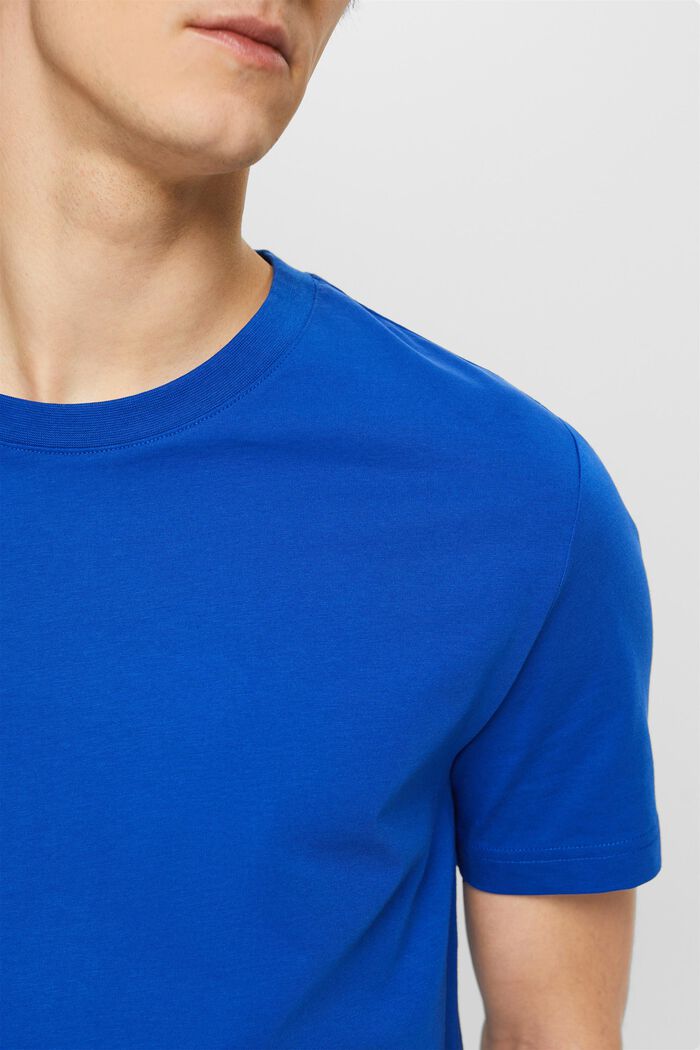 T-shirt z okrągłym dekoltem z dżerseju, BRIGHT BLUE, detail image number 2
