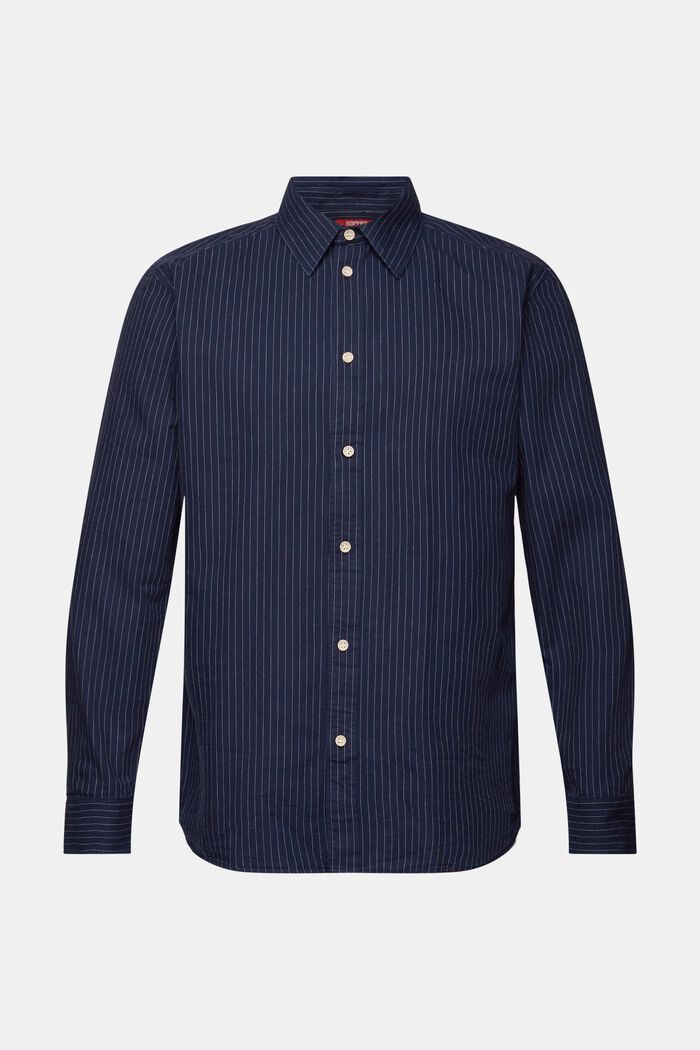 Twillowa koszula w paski, 100% bawełny, NAVY, detail image number 5