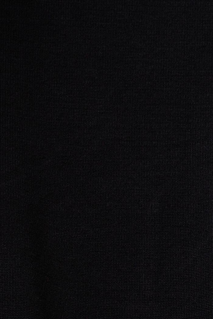 Sweter z dekoltem w serek, BLACK, detail image number 5