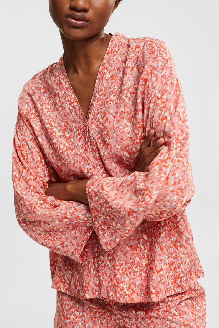 Piżama w kropeczki, LENZING™ ECOVERO™, TERRACOTTA, detail image number 0
