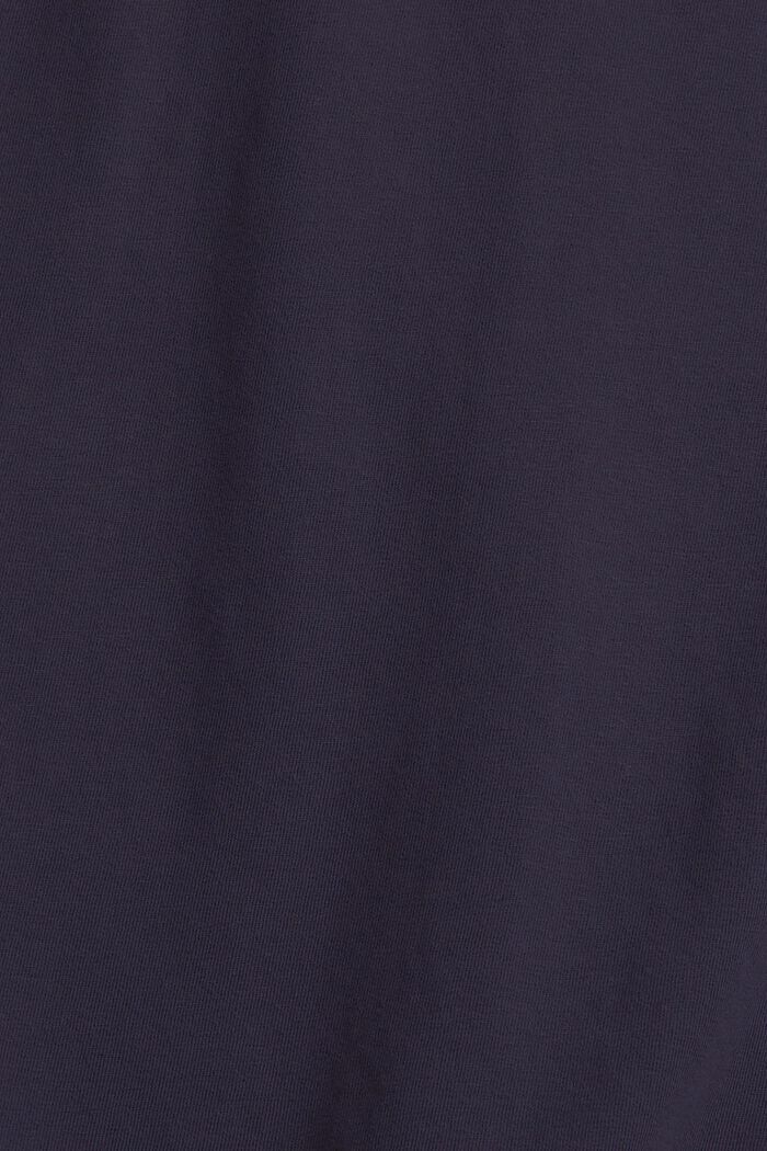 T-shirt z dżerseju z listwą guzikową, NAVY, detail image number 4