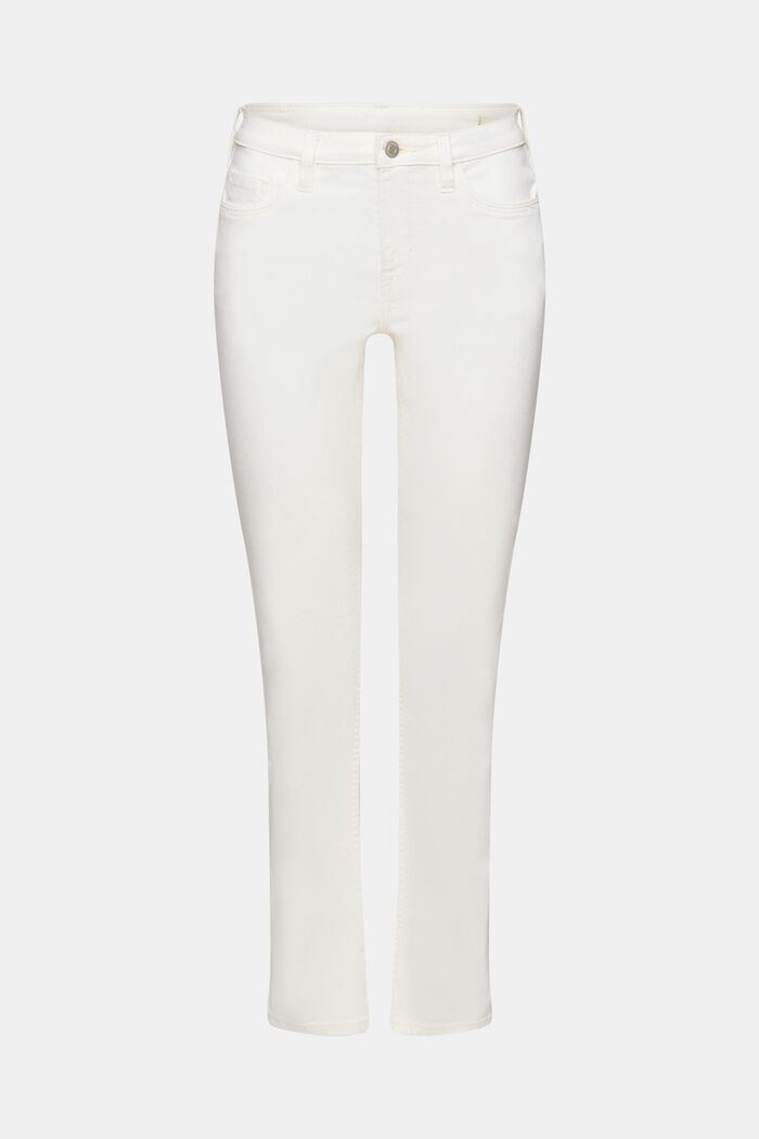 Dżinsy ze średniowysokim stanem i prostymi nogawkami, OFF WHITE, detail image number 6
