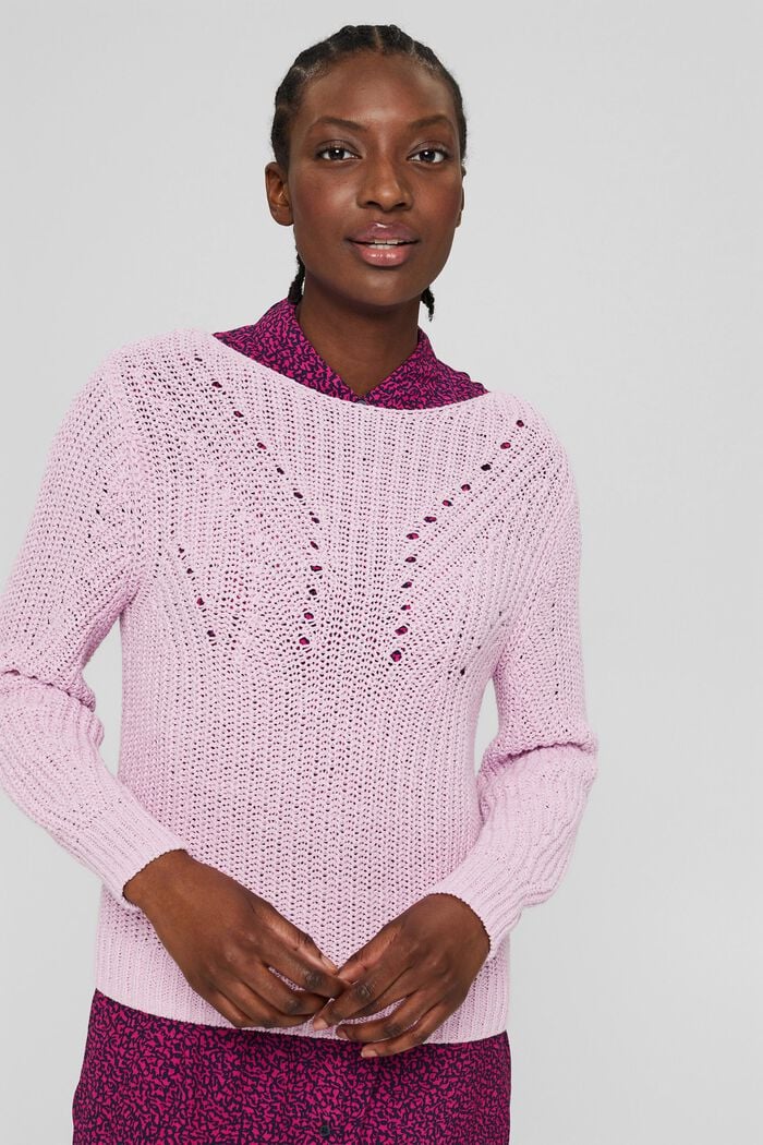 Sweter z mieszanki bawełnianej, PINK, detail image number 0