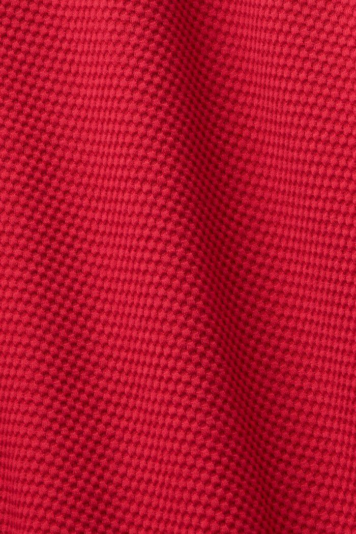 Fakturowana bluza rozpinana, DARK RED, detail image number 4