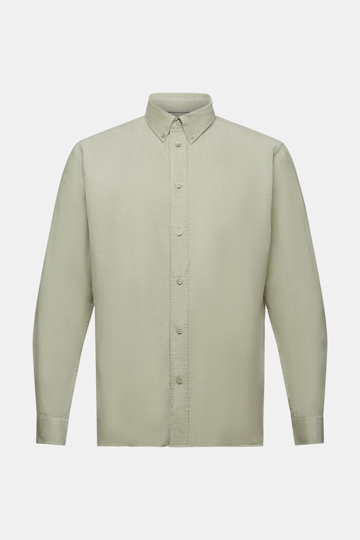 Sztruksowa koszula, 100% bawełny, DUSTY GREEN, detail image number 6