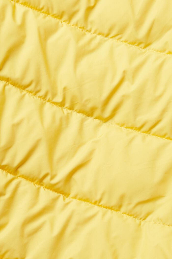 Pikowana kurtka z podszewką w kontrastowym kolorze, YELLOW, detail image number 5