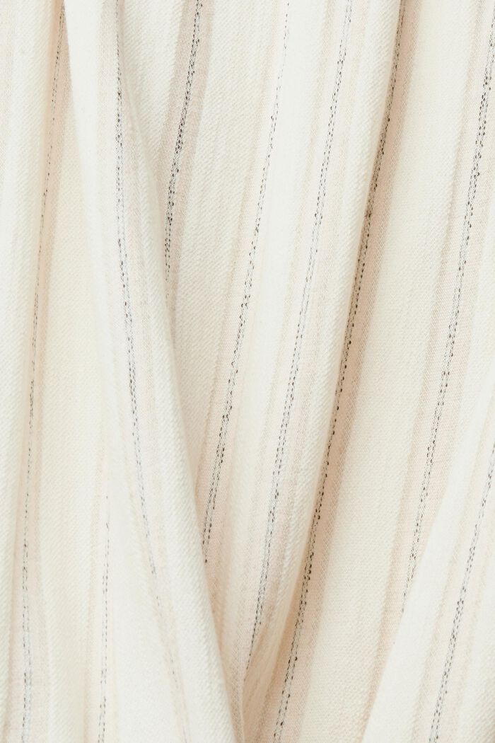 Sukienka midi w paski z mieszanki bawełnianej, OFF WHITE, detail image number 4