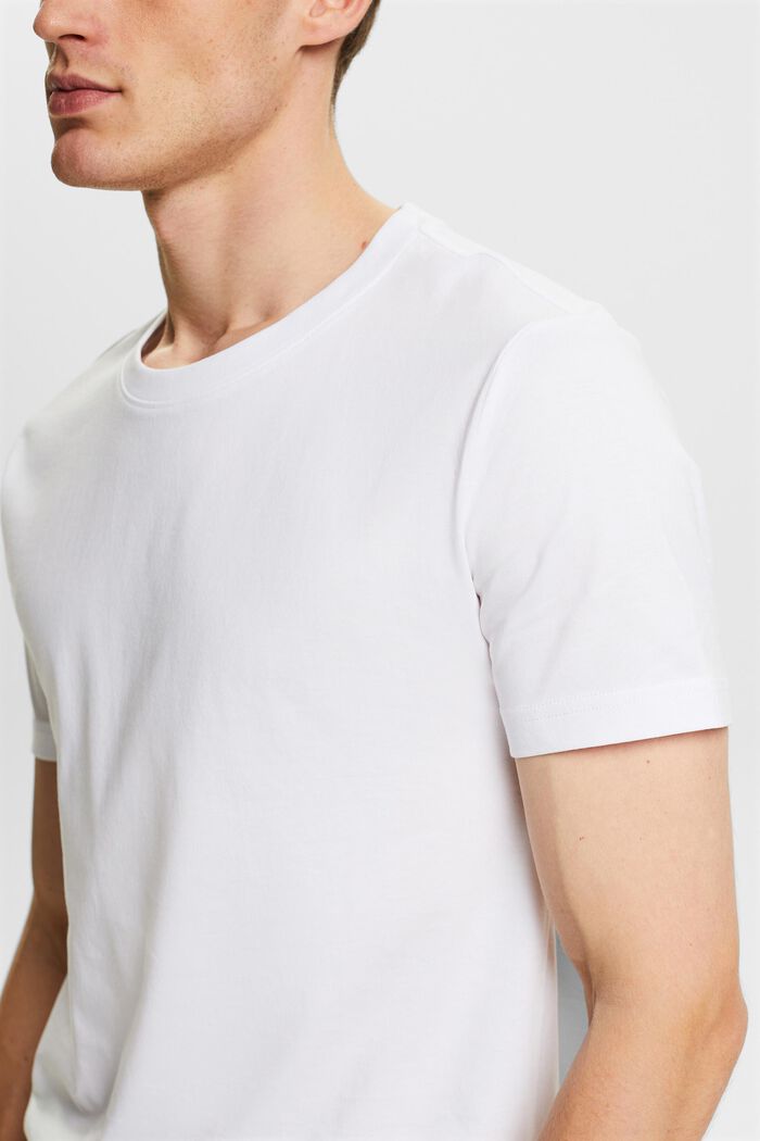Dżersejowy T-shirt z bawełny organicznej, WHITE, detail image number 2