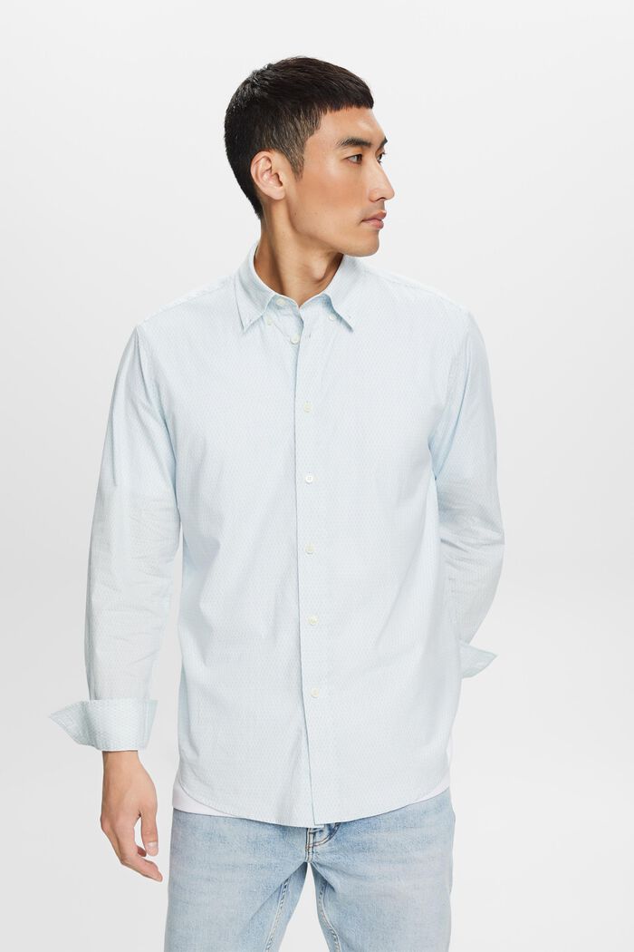 Bawełniana koszula z nadrukiem, relaxed fit, WHITE, detail image number 1