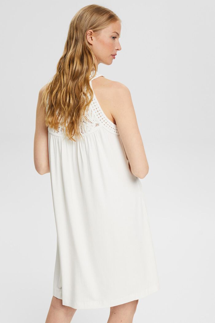 Sukienka z szydełkową koronką, OFF WHITE, detail image number 2