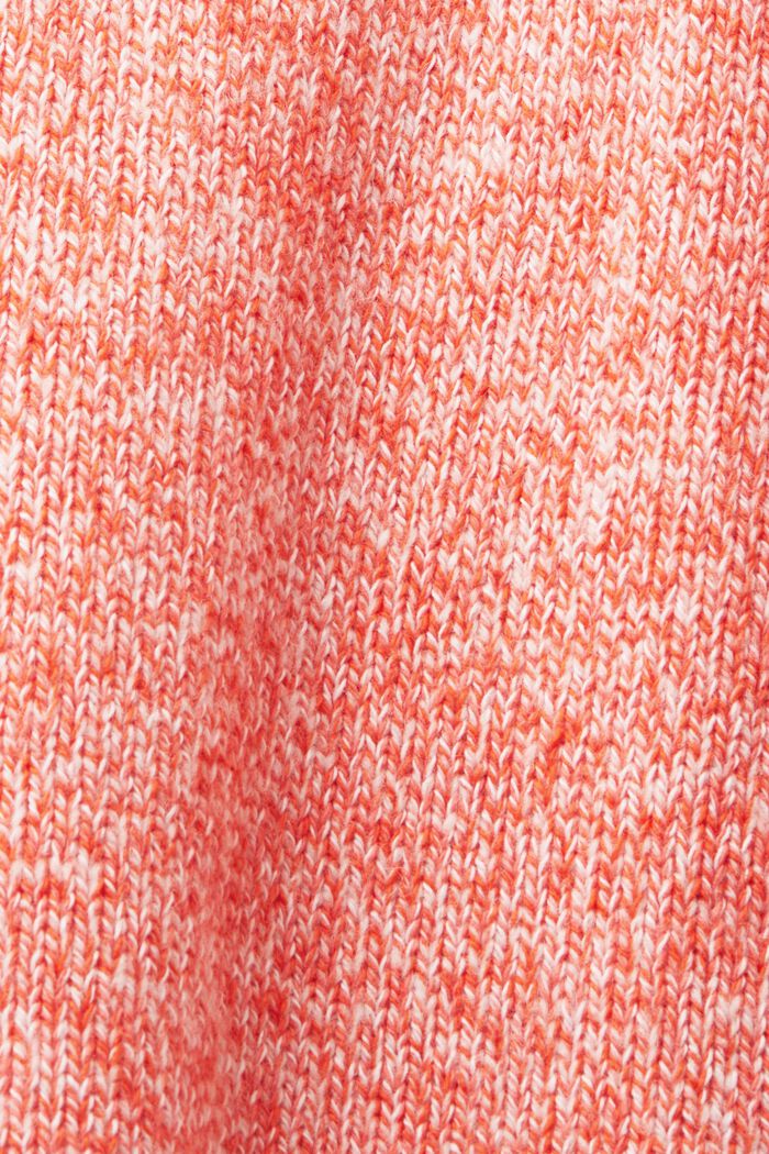 Sweter z okrągłym dekoltem, mieszanka z wełną, BRIGHT ORANGE, detail image number 4