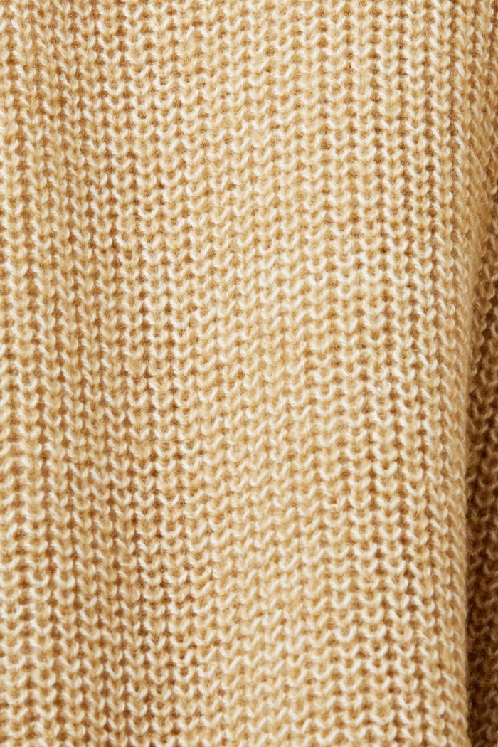 Długi kardigan, mieszanka z bawełną, SAND, detail image number 4