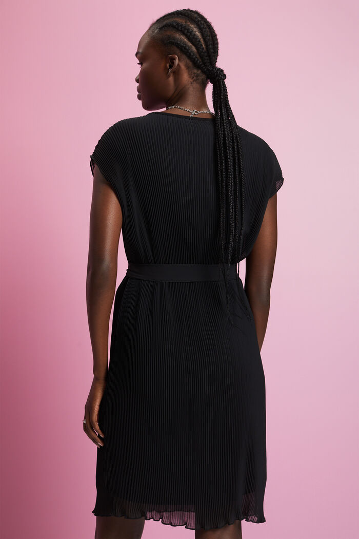 Plisowana sukienka bez rękawów, LENZING™ ECOVERO™, BLACK, detail image number 3