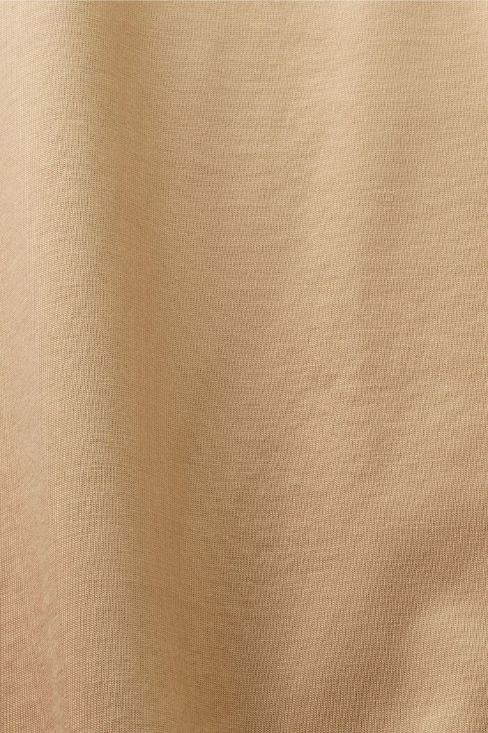 T-shirt z nadrukiem z bawełny pima, unisex, BEIGE, detail image number 5
