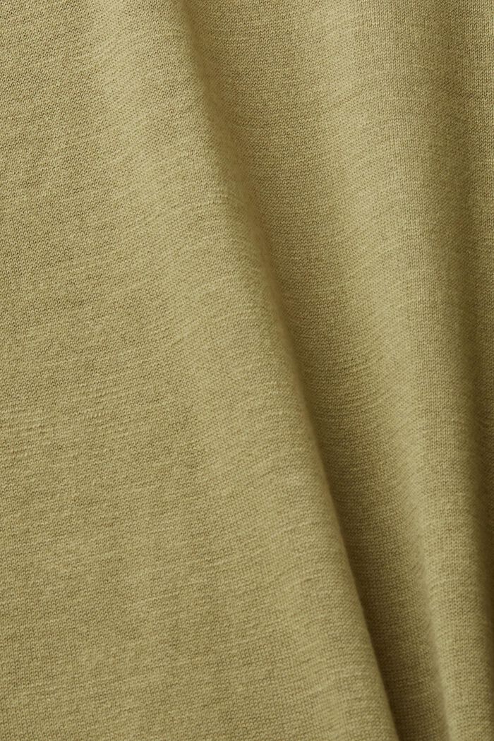 Dzianinowy kardigan z czystej bawełny z kapturem, LIGHT KHAKI, detail image number 5