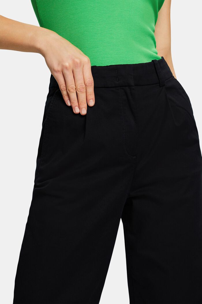 Spodnie chino z szerokimi nogawkami, BLACK, detail image number 2