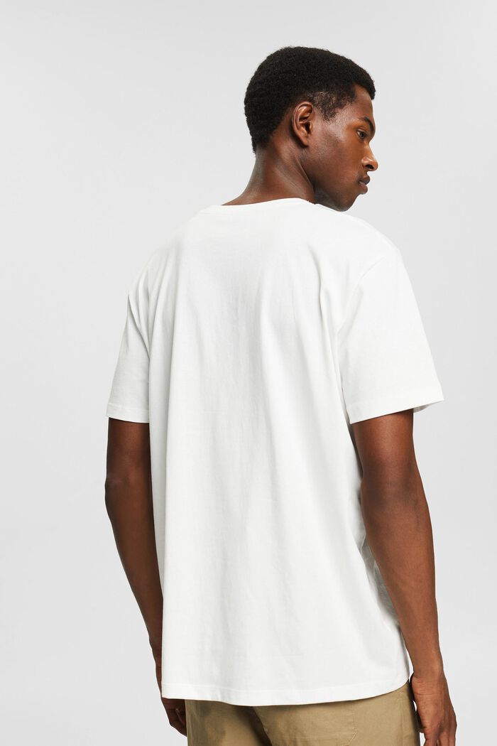 T-shirt z nadrukiem z bawełny ekologicznej, OFF WHITE, detail image number 3