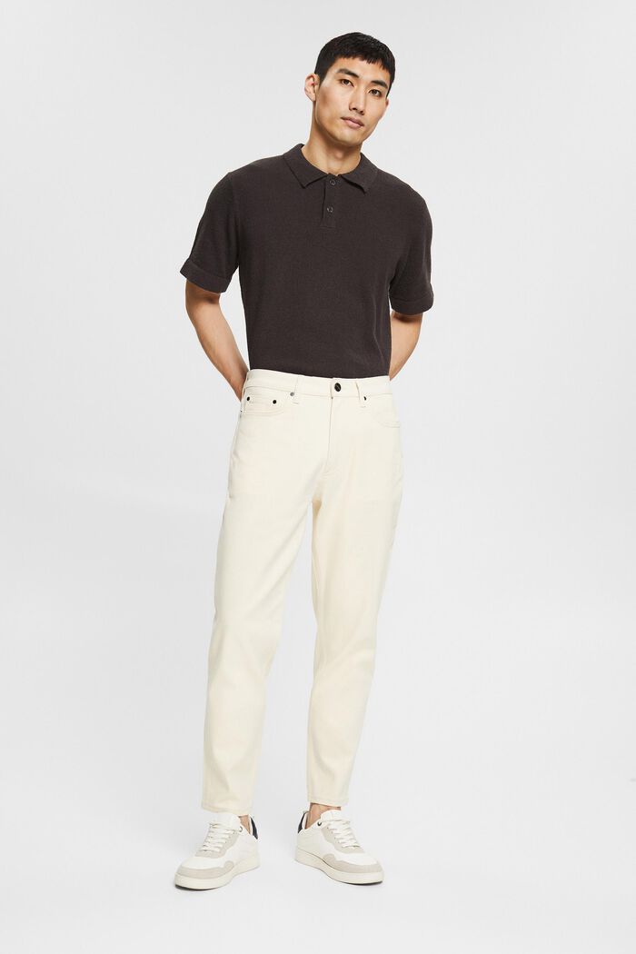 Spodnie marchewki z bawełny ekologicznej, OFF WHITE, detail image number 7