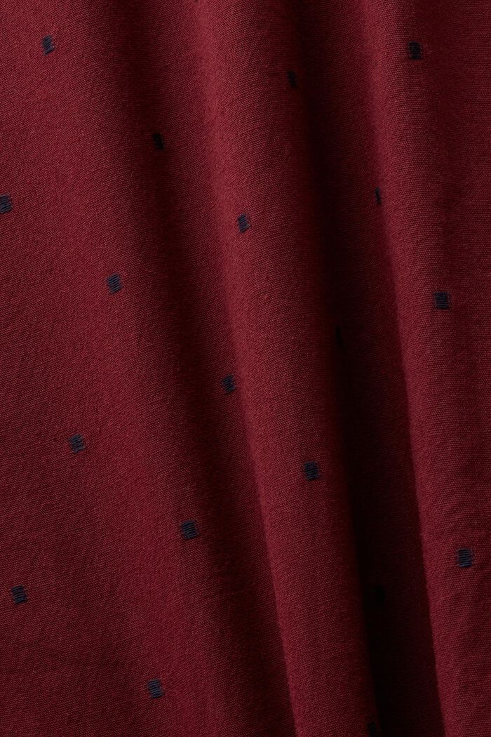 Koszula z bawełny z haftem, fason slim fit, GARNET RED, detail image number 5
