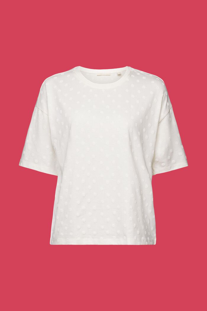 T-shirt z nadrukiem pod kolor materiału, 100% bawełny, OFF WHITE, detail image number 6