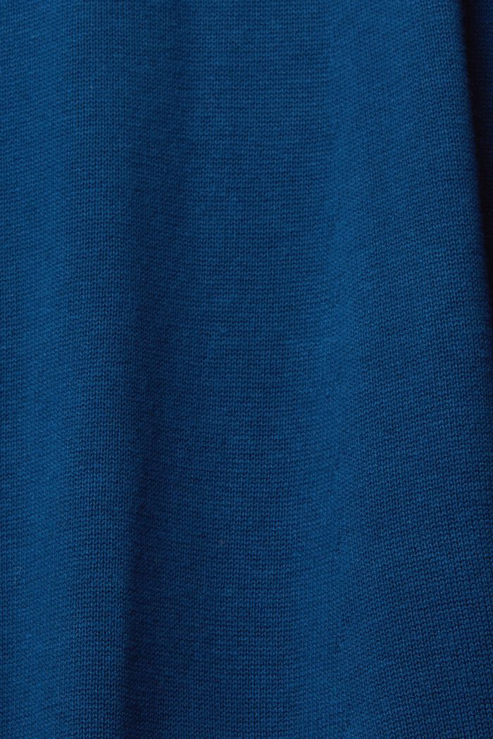 Dzianinowa sukienka z golfem, PETROL BLUE, detail image number 1