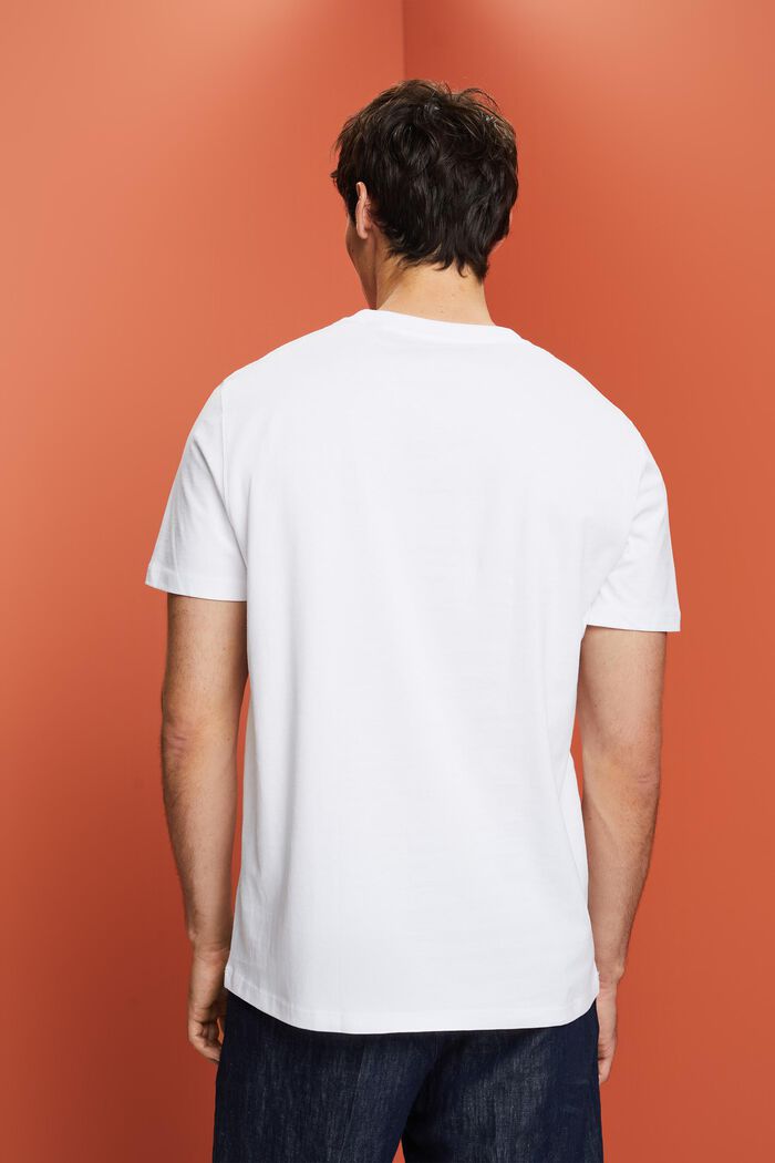 T-shirt z nadrukiem z przodu, 100% bawełny, WHITE, detail image number 3