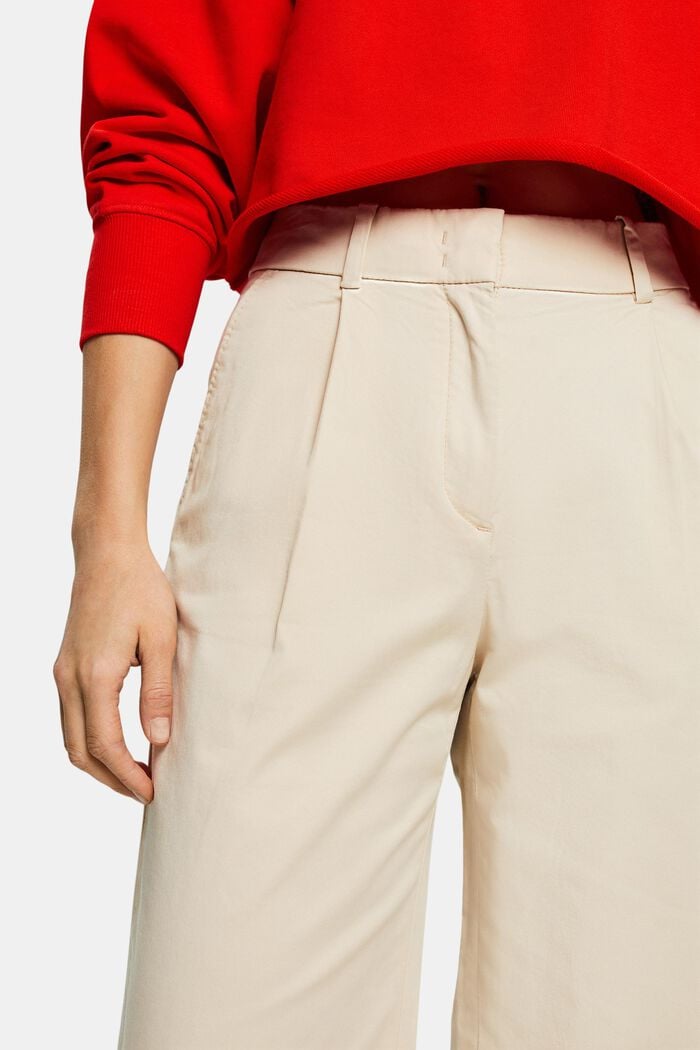 Spodnie chino z szerokimi nogawkami, CREAM BEIGE, detail image number 2