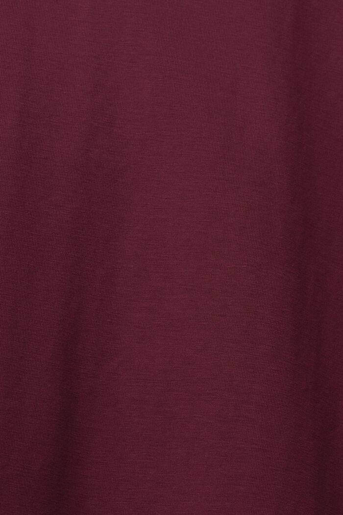 Piżama z detalami z koronki, BORDEAUX RED, detail image number 4