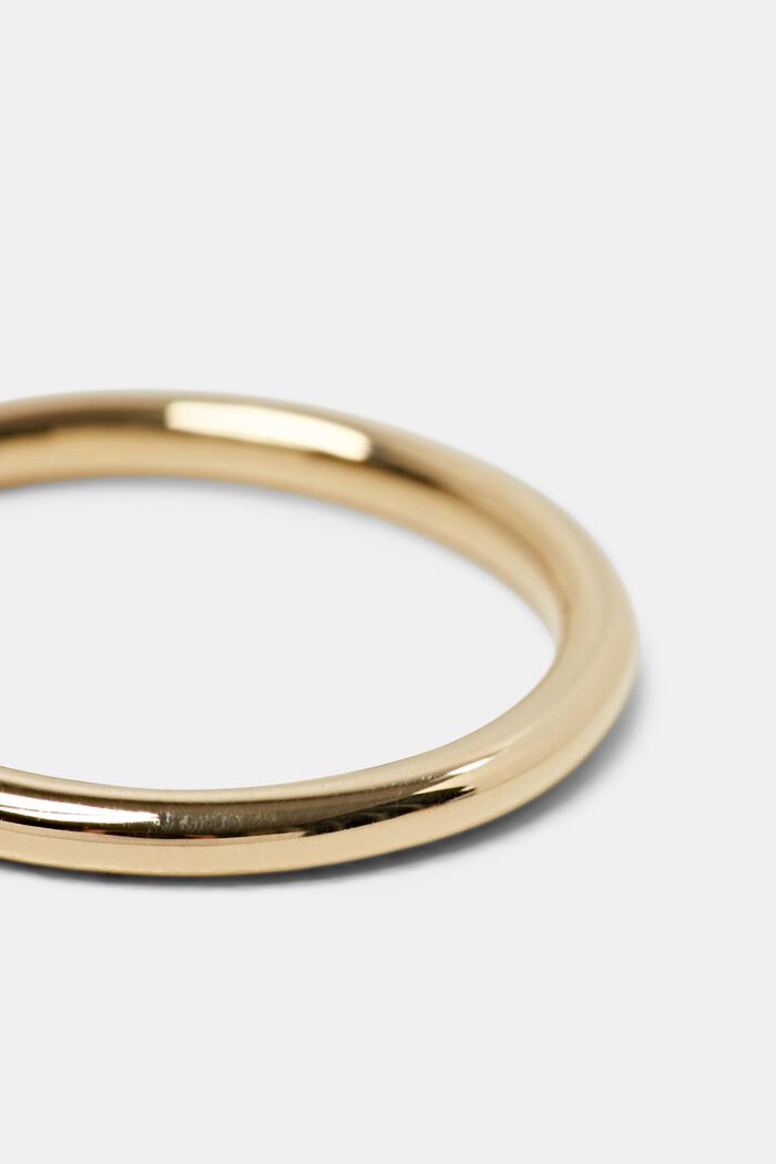 Prosty pierścionek ze srebra sterling, GOLD, detail image number 1