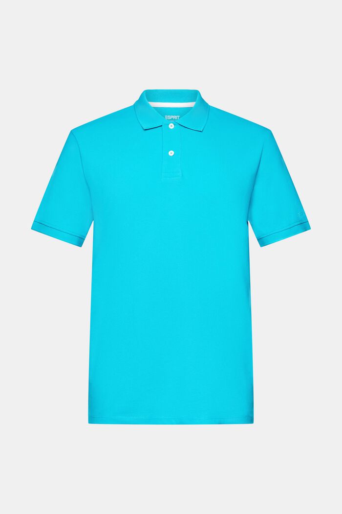 Koszulka polo, fason slim fit, AQUA GREEN, detail image number 6