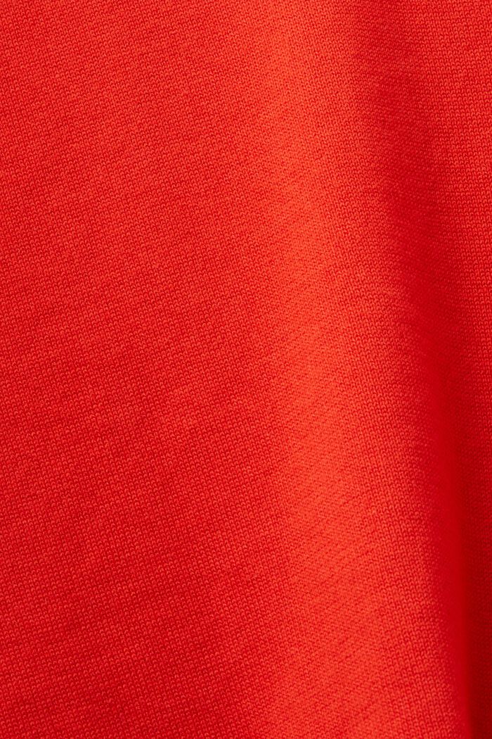 Sweter z krótkim rękawem i okrągłym dekoltem, RED, detail image number 5