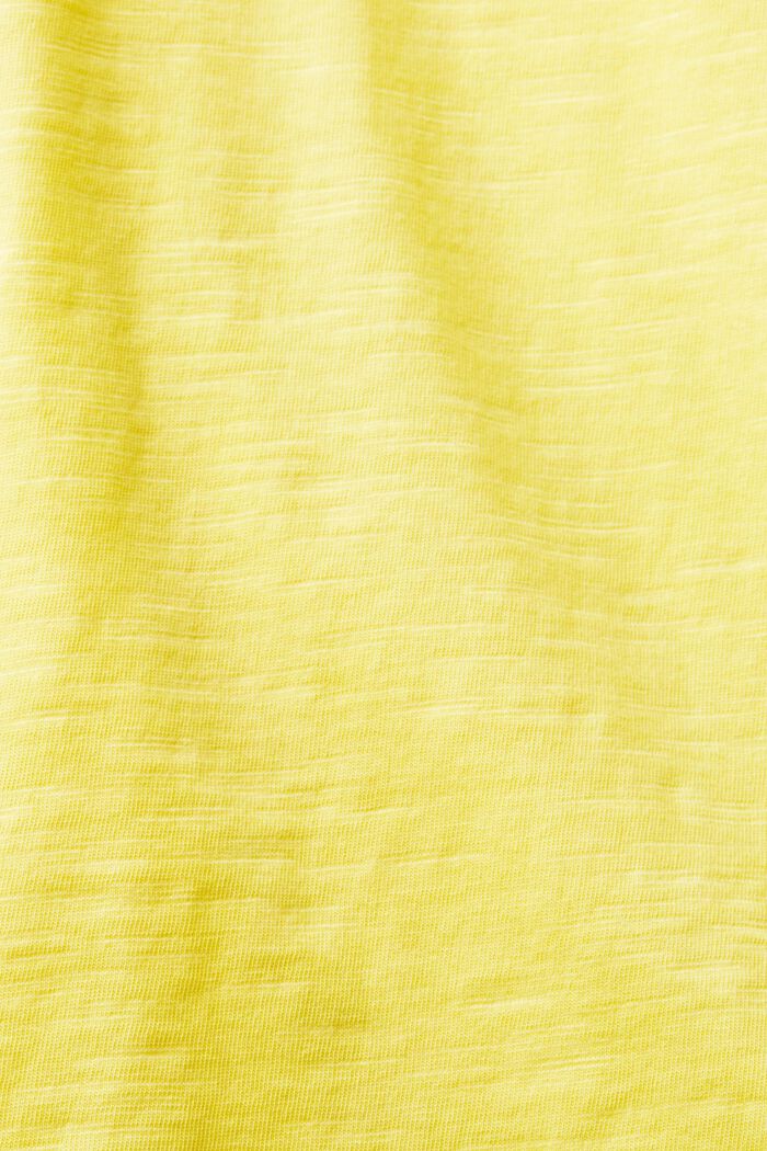 Jednokolorowy T-shirt, LIGHT YELLOW, detail image number 6