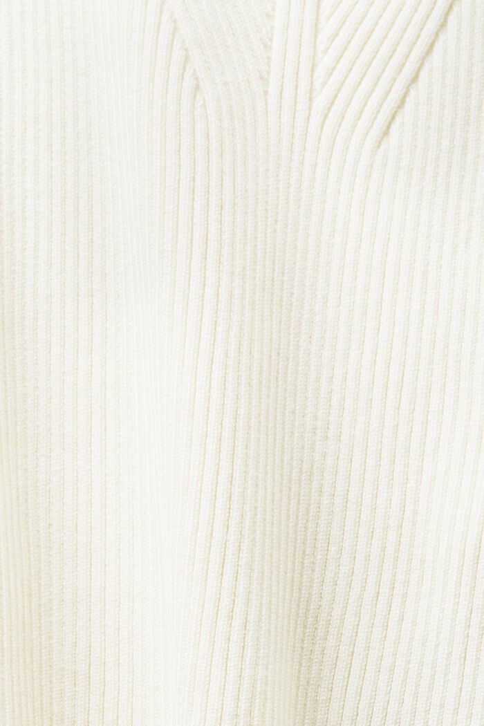Sweter z dekoltem w serek z prążkowanej dzianiny, ICE, detail image number 6